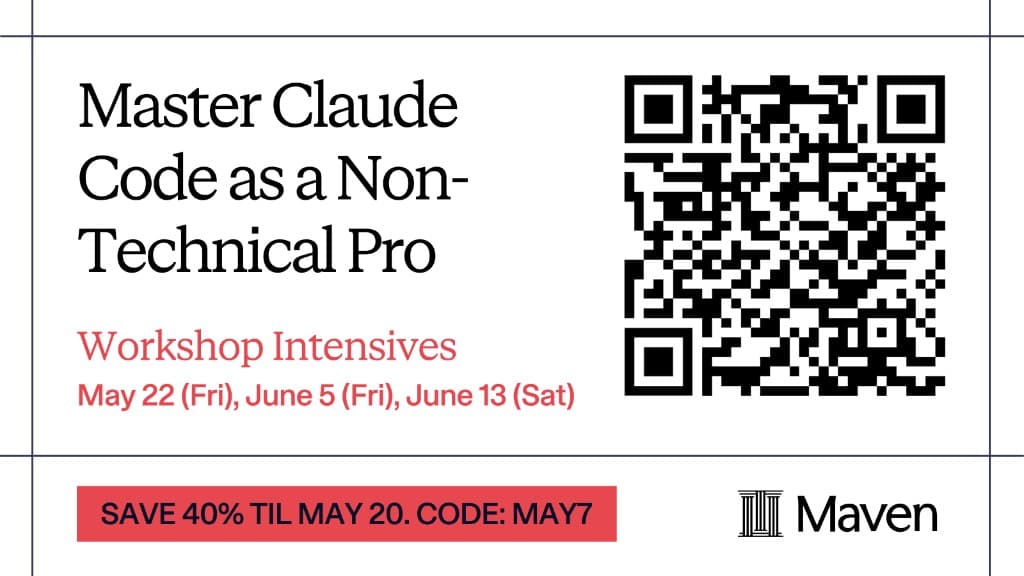 Course offer promo for Master Claude Code as a Non-Technical Pro workshop